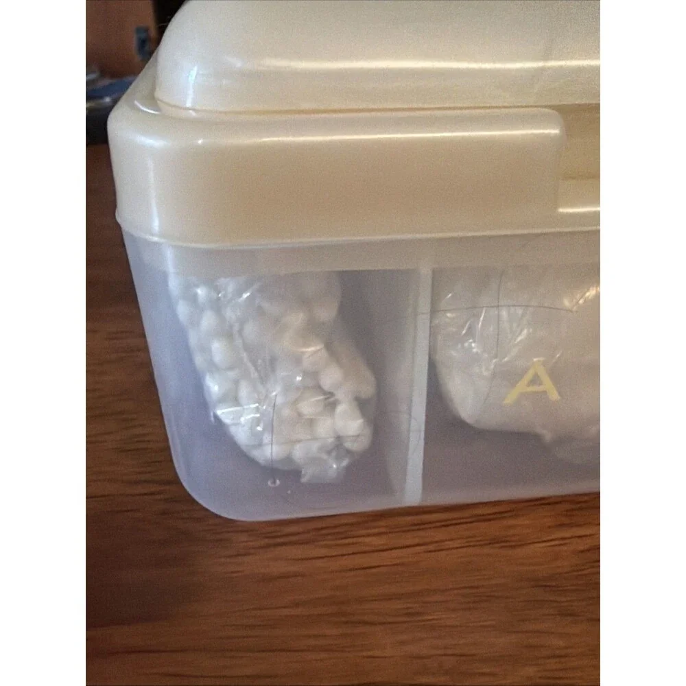 Avon Vintage Makeup Storage Organizer Box Cotton Swabs Balls Tissues